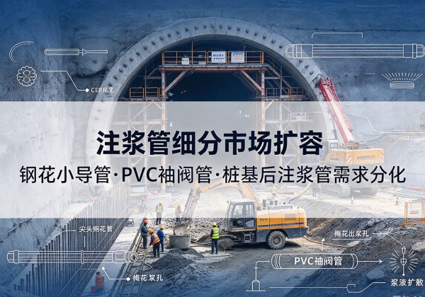 杭锦旗注浆管细分市场扩容，隧道钢花小导管、PVC 袖阀管、桩基后注浆管需求分化